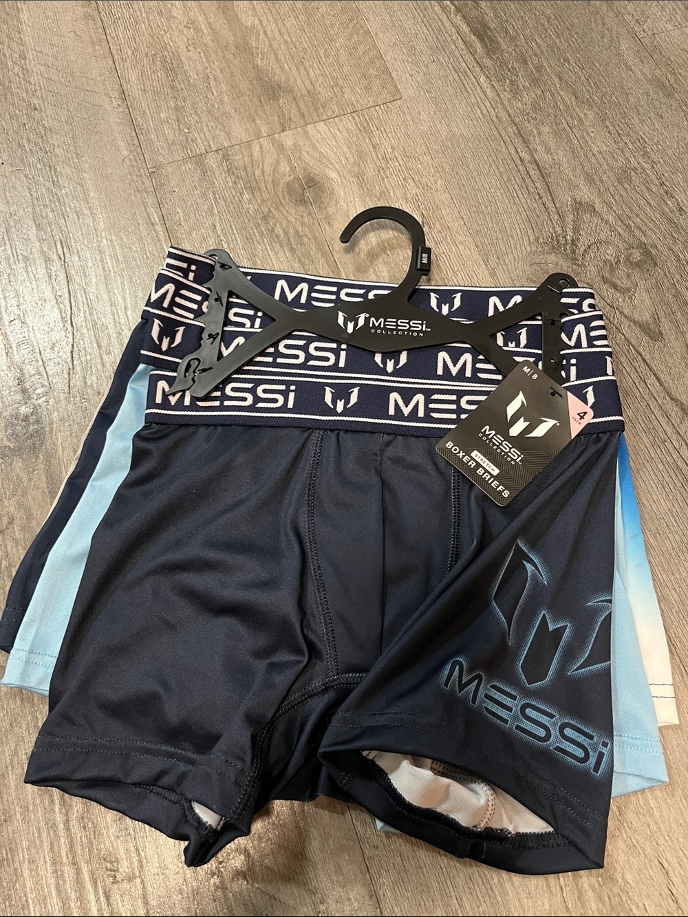 Messi Kids' Navy Blue Athletic Boxer Briefs
